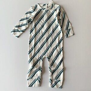 Kate Quinn Organics 70s Blue Stripe Baby Jumpsuit 18-24 Months or 12-18 months